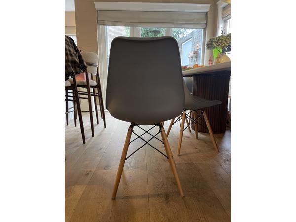 set van 4 eetkamerstoelen, grijs