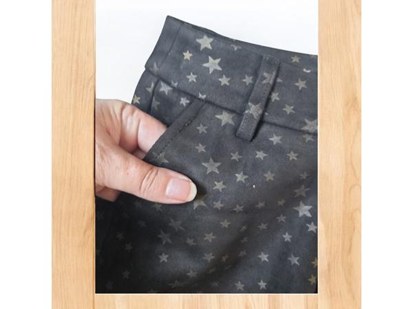 Drole de Copine stretchy zachte sterren broek zwart S