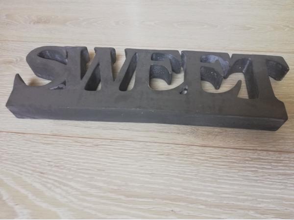 wandbord tekst sweet grijs