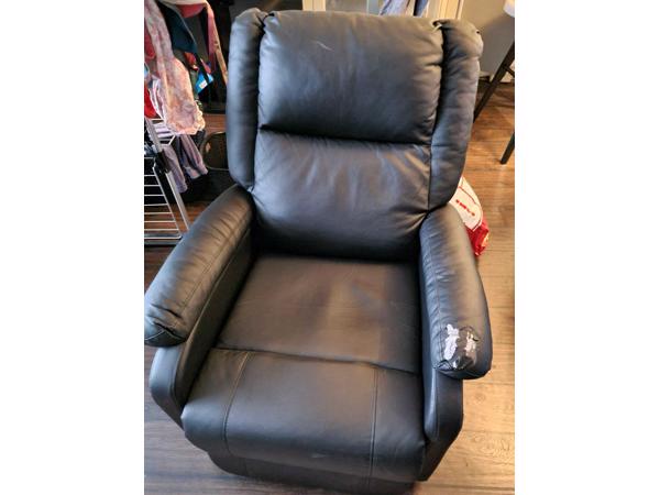 vidaXL Massage Fauteuil van kunstleer zwart