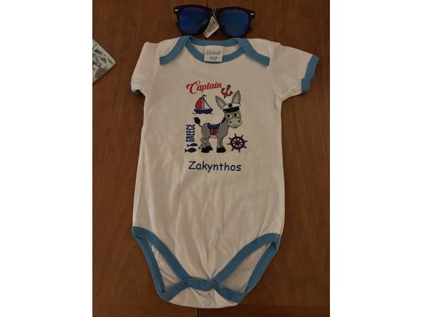 Romper 100% katoen Captain Greece Zakynthos 12-18 mnd + zonn