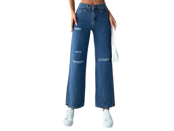 Miss Kubra ripped jeans blauw maat 31