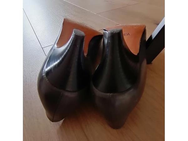 Nette leren grijze schoenen pumps als nieuw maat 40,5