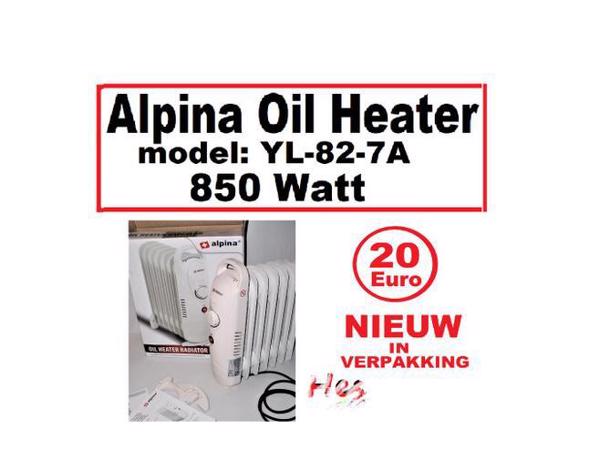 ALPINA OIL HEATER OLIE KACHELTJE, 850 WATT, model YL-82-7A