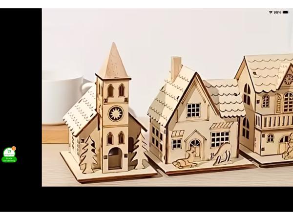 Miniatuurhuisjes van hout (modelbouw)