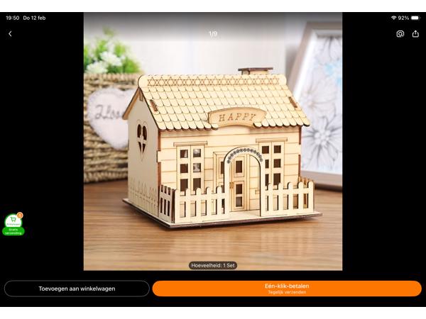 Miniatuurhuisjes van hout (modelbouw)