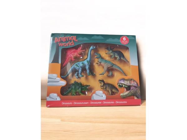 6 delig Animal World Dinosaurus speel set