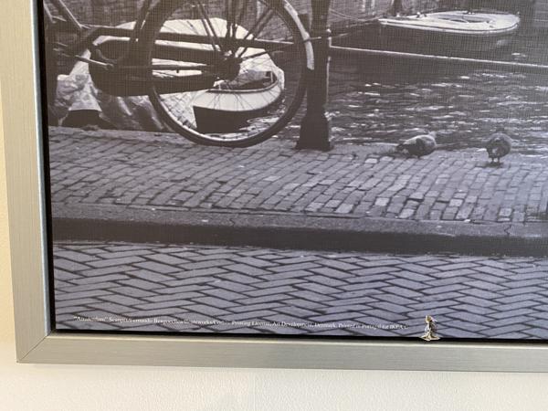 Ingelijste canvas foto rode fiets Amsterdam Ikea
