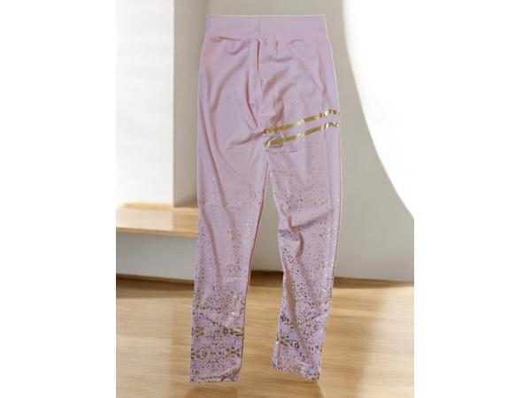 Holala stretchy legging lichtroze goud glitter L/XL