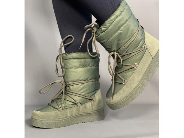 Snowboots olijfgroen dames in Wehl Kleding Dames Schoenen en