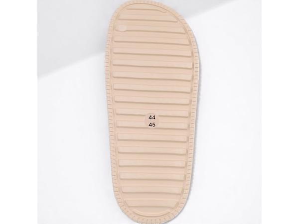 Heren slippers effen beige 45