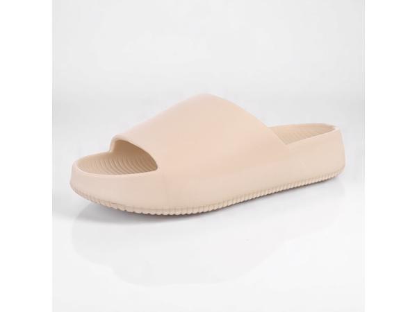 Heren slippers effen beige 45