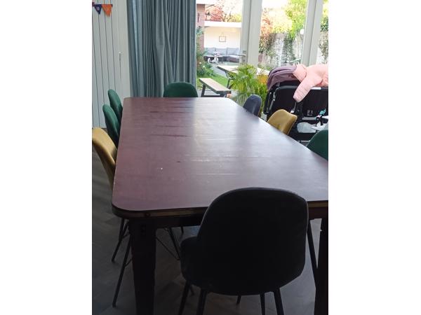 Grote bruine eettafel (220x100)