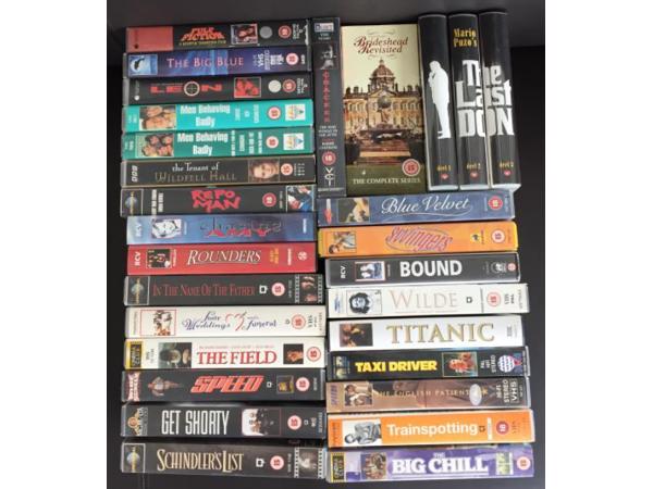 Collection of 31 great VHS movies and series