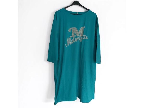 Sweat jurk motorcycle turquoise XL/XXL