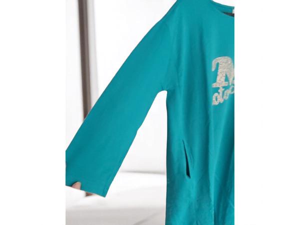 Sweat jurk motorcycle turquoise XL/XXL