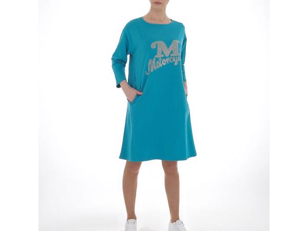 Sweat jurk motorcycle turquoise XL/XXL