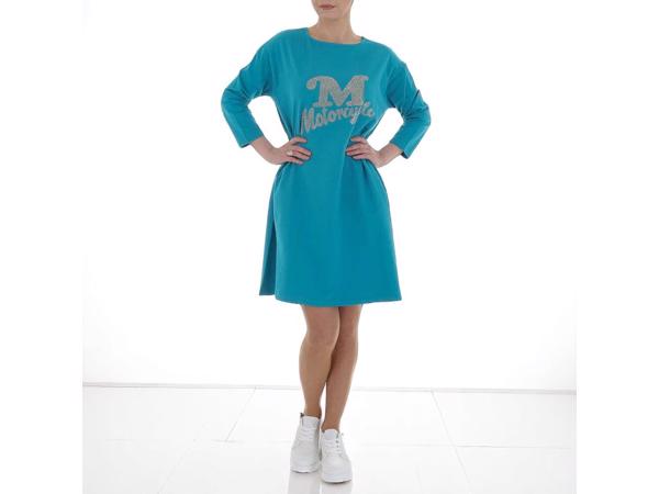 Sweat jurk motorcycle turquoise XL/XXL