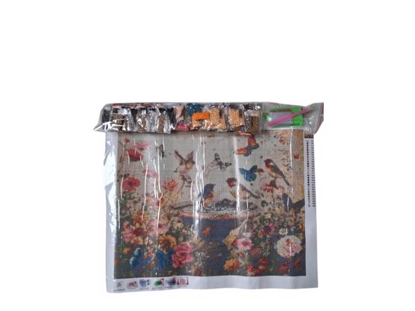 nr 44 Diamond Painting vogels vlinders 50x40cm (vierkant)