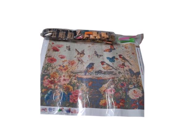 nr 44 Diamond Painting vogels vlinders 50x40cm (vierkant)