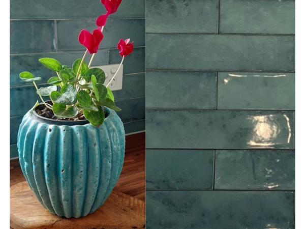 Cifre ceramica drop emerald wandtegel 7,5x30 cm glans groen