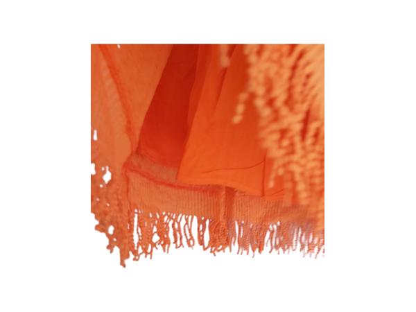 Drole de Copine rok gaatjes patroon oranje S/M