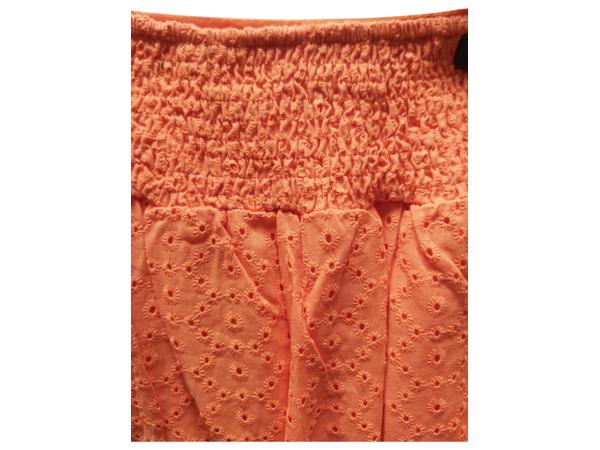 Drole de Copine rok gaatjes patroon oranje S/M