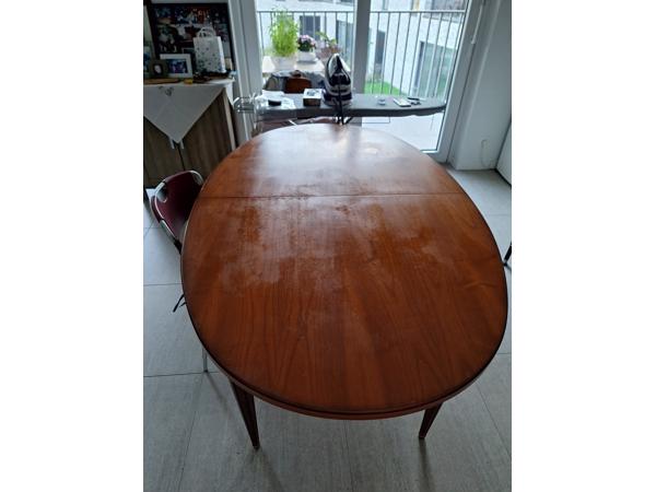 eetkamertafel ovaal lengte 170 x 100, verlening + 60