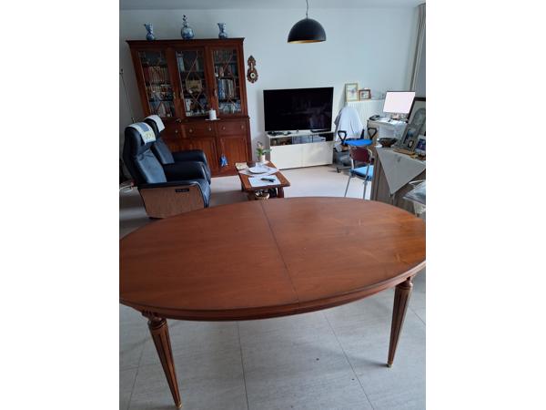 eetkamertafel ovaal lengte 170 x 100, verlening + 60