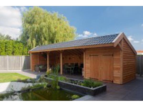 Tuinhuis Douglasvision Kapschuur: 897 x 432 cm