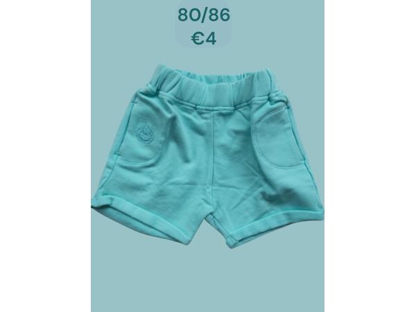 2x Little love meisjes korte broek 12-18 mnd / 80/86