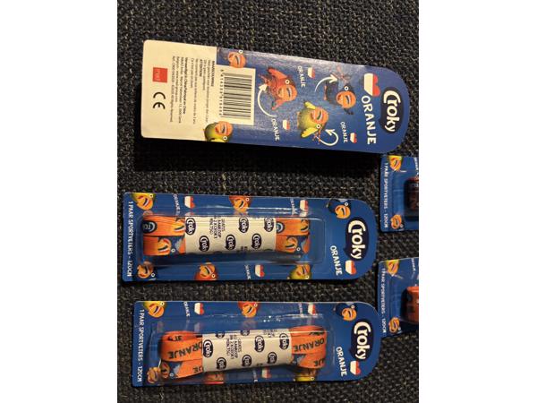 Croky oranje sportveters 120cm nieuw veters