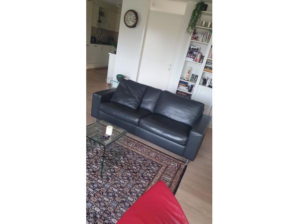 Leren bank als nieuw 2,5 zits 1,80 breed
