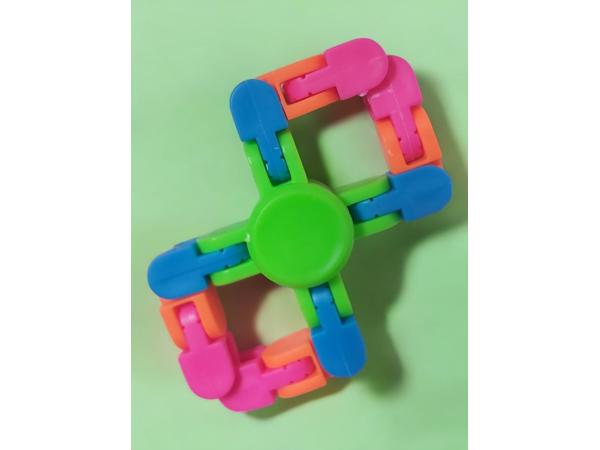 Flexibele Fidget Spinner groen meerkleurig