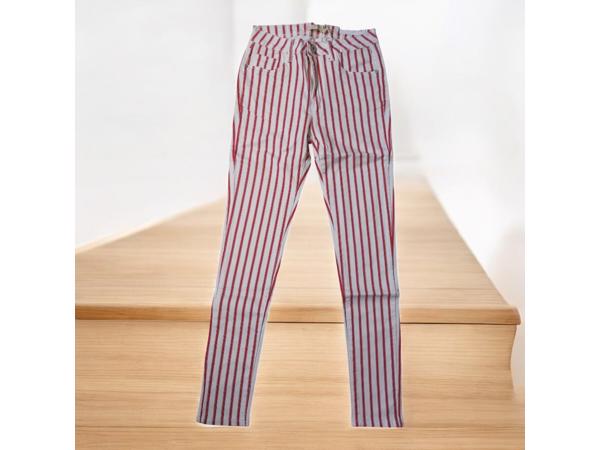 Redial Denim Paris skinny jeans wit rood S/36