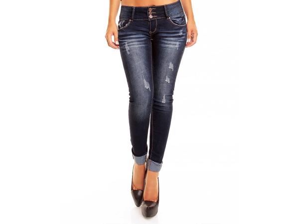 Slim fit jeans used look, maat XS/34, S/36 of L/40  nieuw