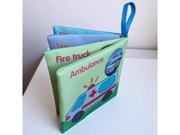 Educatief stoffen knisper babyboekje transport