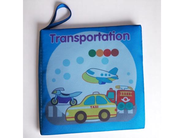 Educatief stoffen knisper babyboekje transport