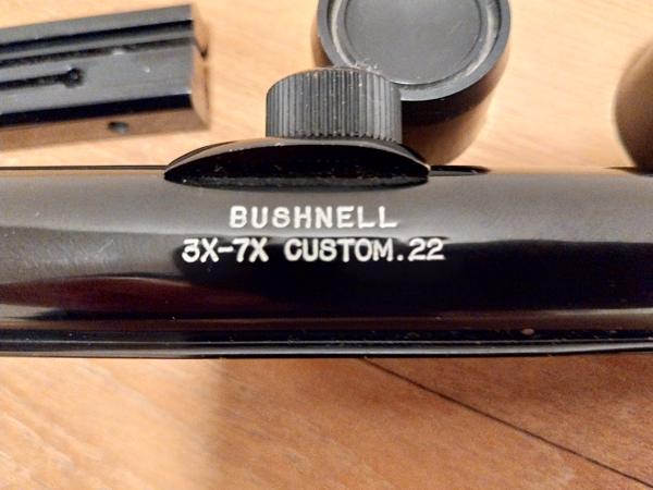vintage richtkijker Bushnell 3x-7x custom .22
