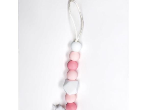 Speenkoord Unicorn wit roze