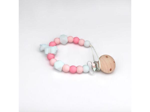 Speenkoord Unicorn wit roze