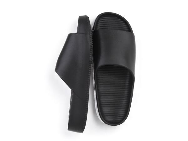 Slippers effen zwart 44