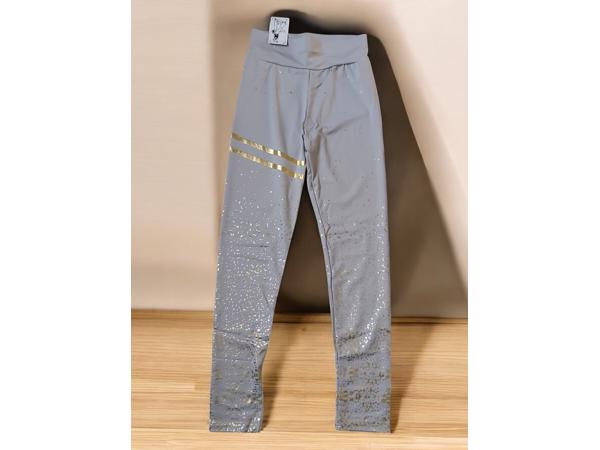 Holala stretchy legging grijs goud glitter S/M