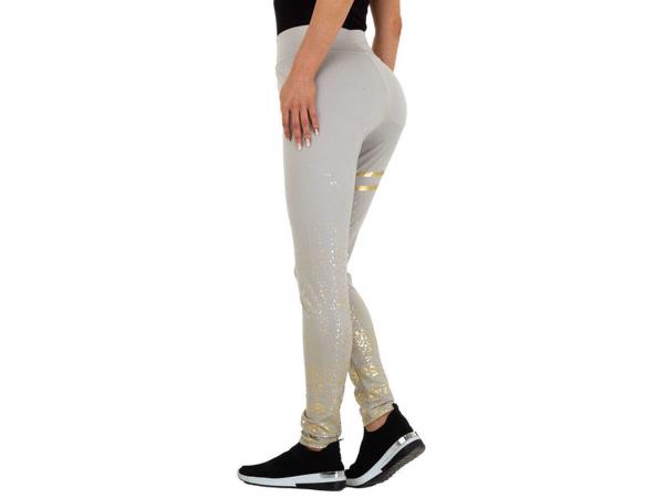 Holala stretchy legging grijs goud glitter S/M