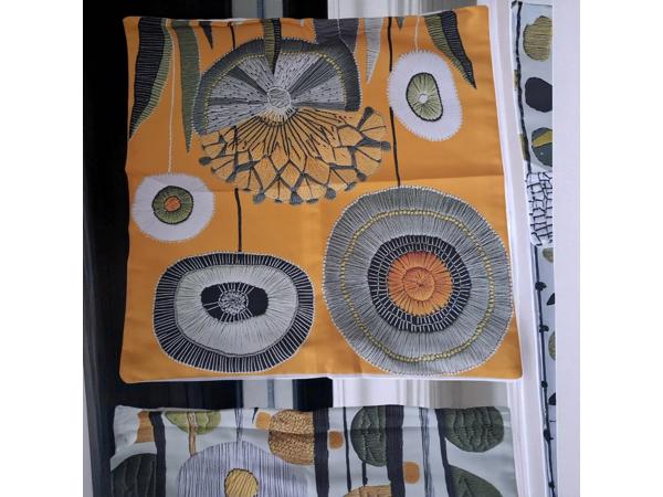 Set van 4 kussenhoezen mosterdgeel groen 40x40cm