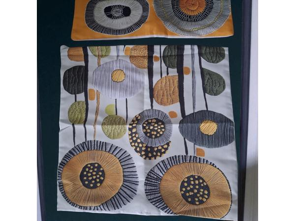 Set van 4 kussenhoezen mosterdgeel groen 40x40cm