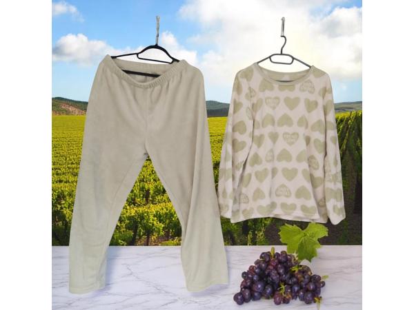 Comfy zachte pyama groen wit XL