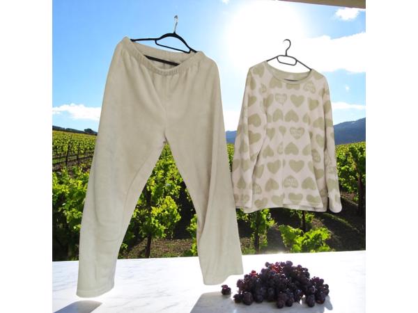 Comfy zachte pyama groen wit XL