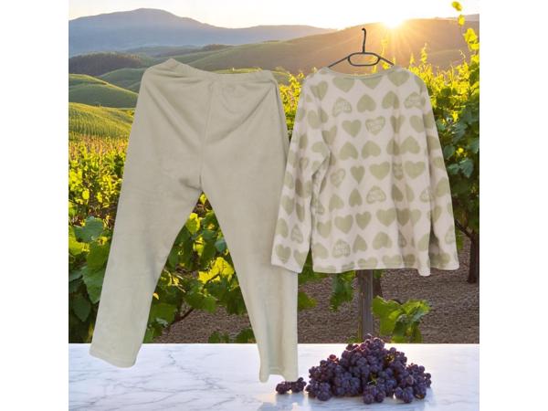 Comfy zachte pyama groen wit XL