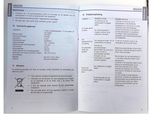 *NIEUW* SilverCrest inbouw 3-weg speakers 200 Watt in doos